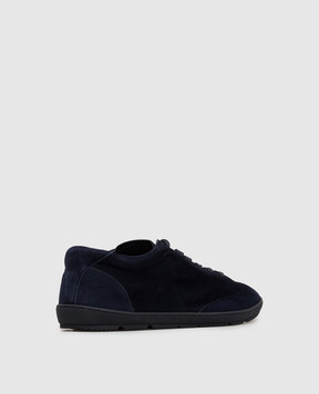 Brunello Cucinelli Blue suede sneakers MZUCAHN345