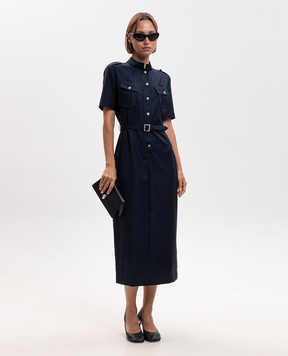 Alexander McQueen Blue wool dress 871708QJAGA
