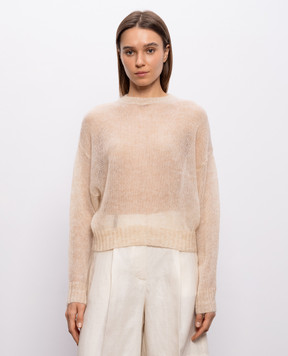 Brunello Cucinelli Beige sweater with wool M2I776830