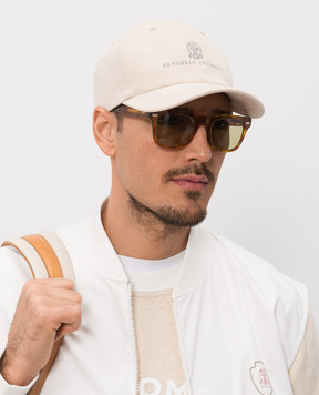 Brunello Cucinelli Mr. Brunello brown sunglasses with photochromic lenses MOCSTEMS05