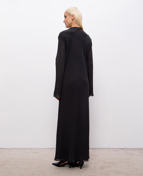 The Row Merita black silk dress 10493W4205