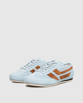 Tom Ford Brook blue suede sneakers J1595ICL128N