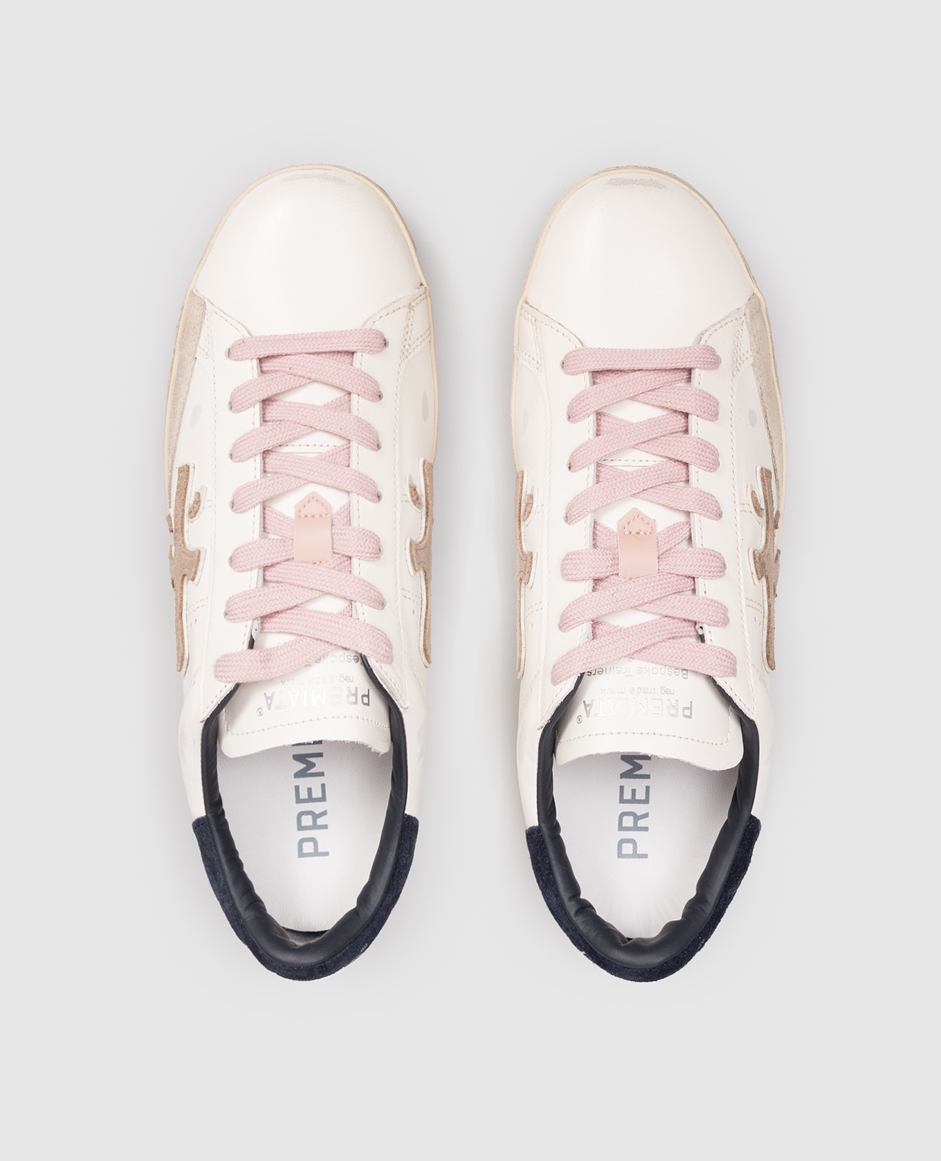 

STEVEND white leather sneakers with vintage effect Premiata