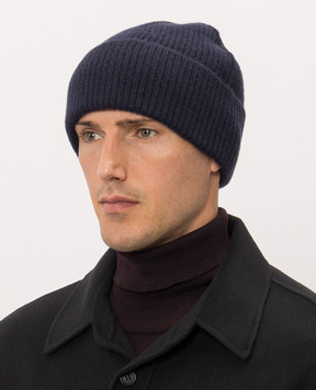 Cashmere&Whiskey Blue cashmere hat AU1891305341MI
