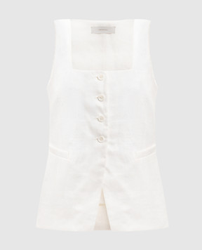 Faithfull Jackie white linen vest FFC11WHT