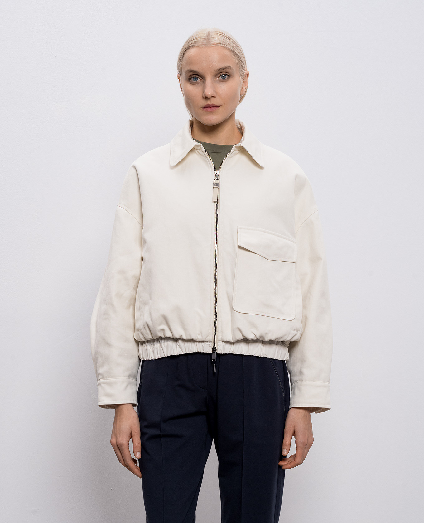 White jacket with linen Brunello Cucinelli 3