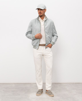 Peserico Ivory jeans with textured logo R54718TSQ07956