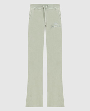 Sporty & Rich Juicy green velour sweatpants PA067716689GR33