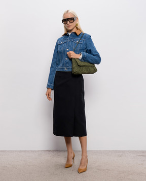 Bottega Veneta Black pleated skirt 873834V6NP0