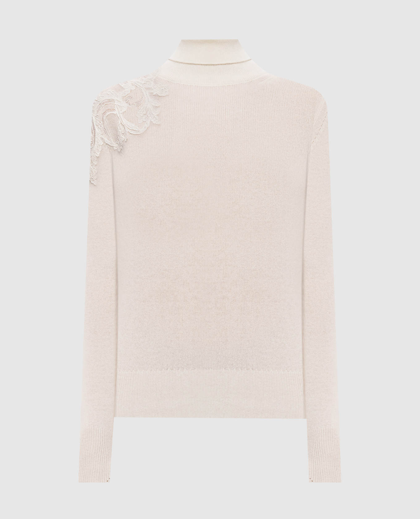 Ivory cashmere turtleneck