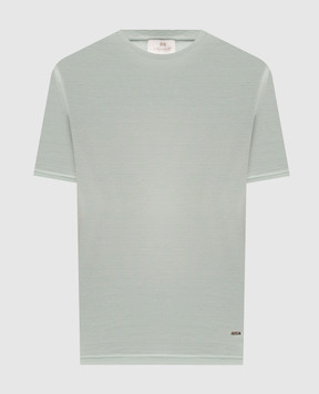 Enrico Mandelli Green t-shirt with logo patch 3K052A5677