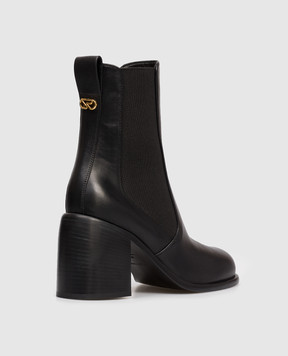Sergio Rossi Avenue black leather chelsea boots B11890MFL352