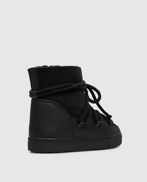 Inuikii Black suede boots with fur 10010030122
