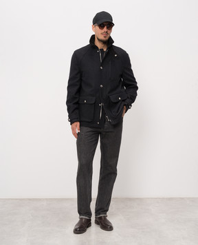 Brunello Cucinelli Black wool and cashmere sweater M2400100