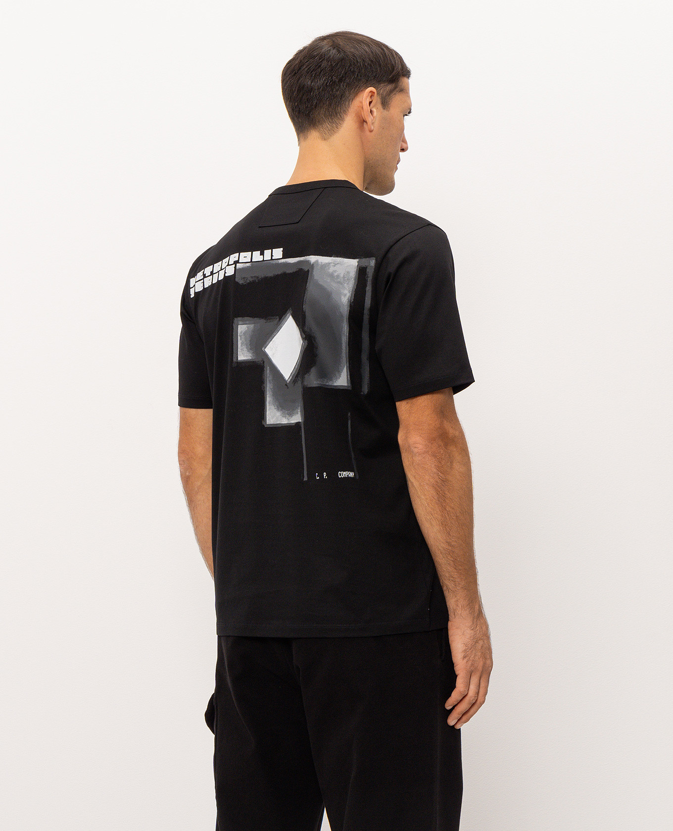 Metropolis Series Black T-Shirt with Print C.P. Company Metropolis 4