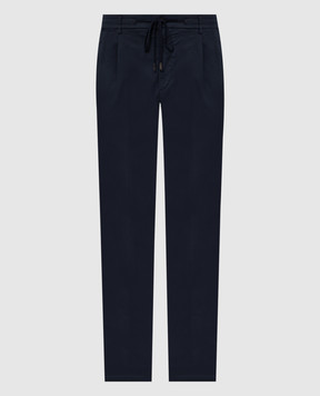 Peserico Blue cotton pants R54774T23D07945