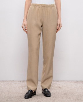 Loulou de Saison Beige wool pants SCOT