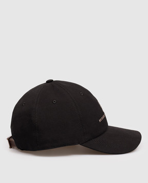 Brunello Cucinelli Black cap with logo embroidery M252D9850