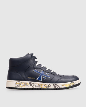 Premiata Marc children's blue leather sneakers 323695043640