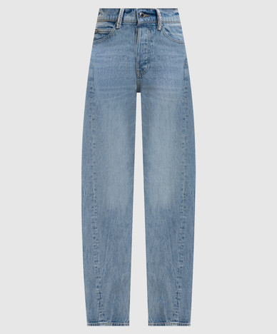Blue banana jeans with crystals
