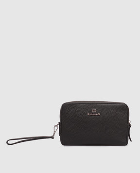Enrico Mandelli Black leather clutch 02HAND7213
