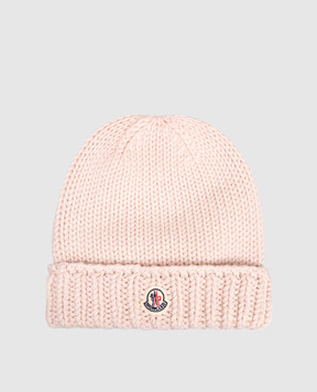 Moncler ENFANT Children's pink wool hat K29543B00026M1172