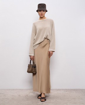 Brunello Cucinelli Beige jumper with lurex MST258300