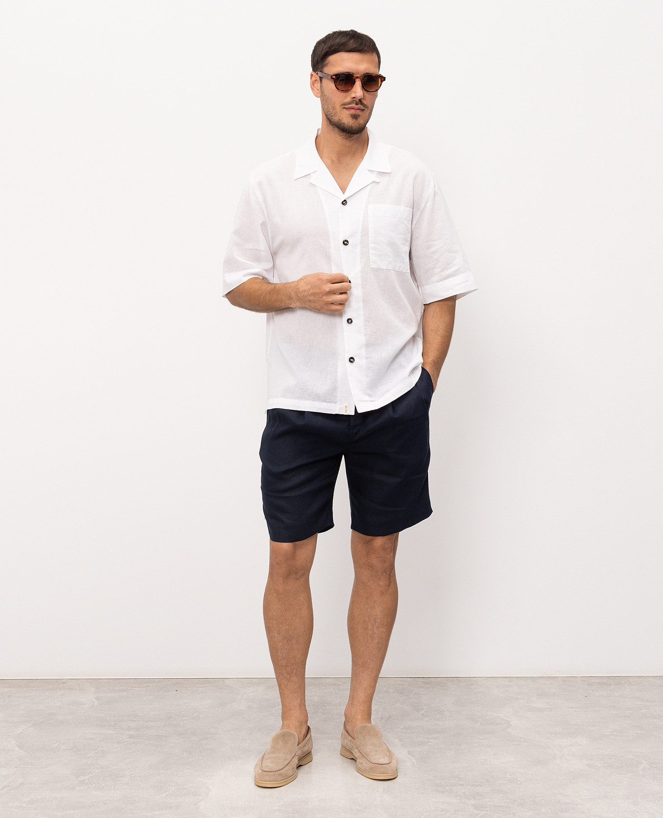 

White shirt with linen Officina 36