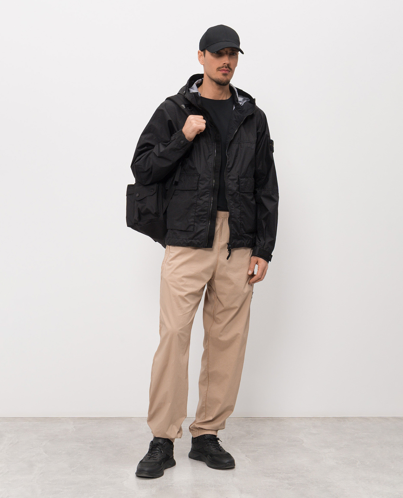 

Beige joggers with logo patch Stone Island