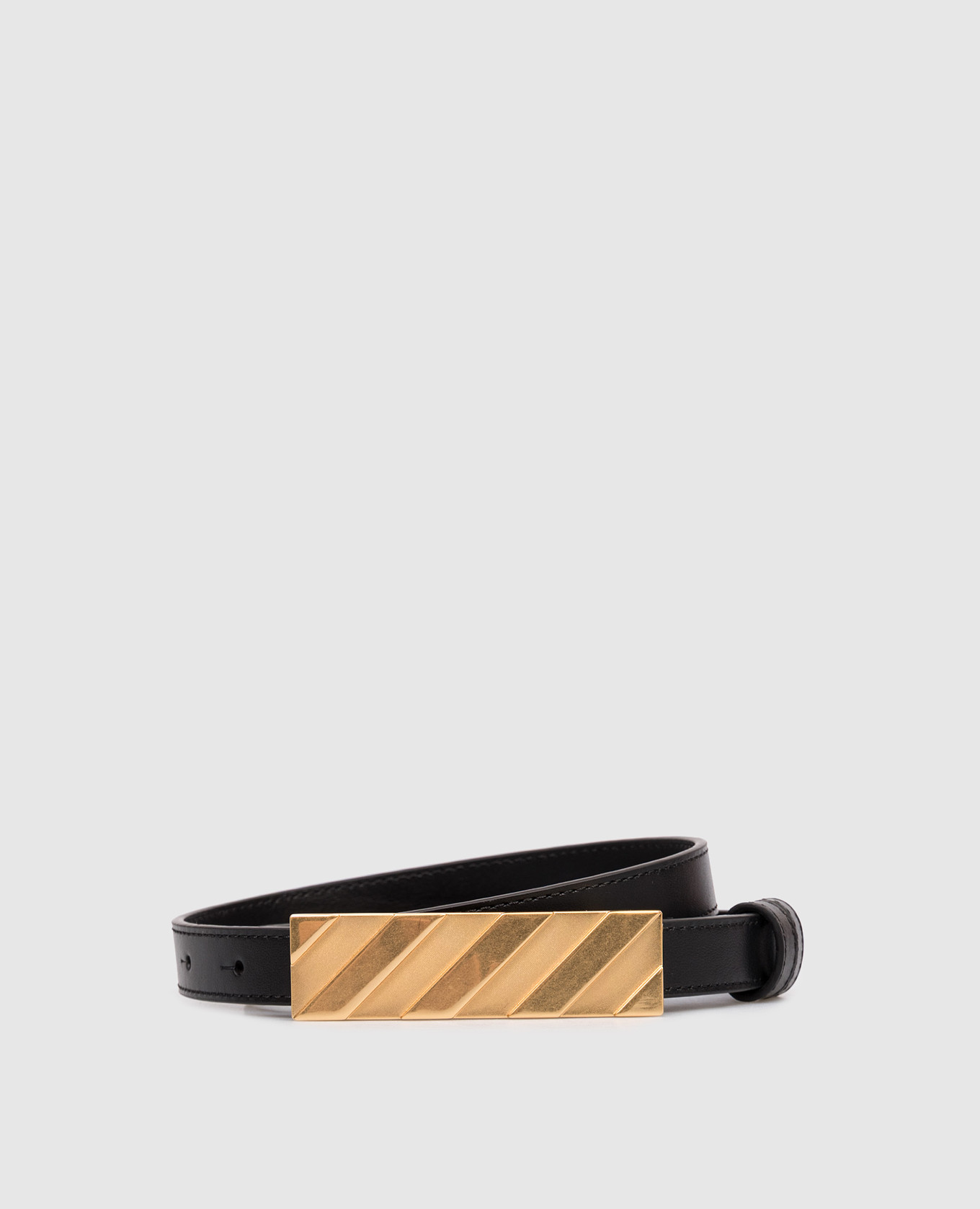 Black leather belt with Diag emblem