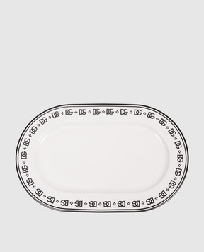 Dolce&Gabbana White porcelain dish with DG logo monogram TC0147TCALH