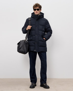 MooRER Blue down jacket GRIMANI GRIMANISTP