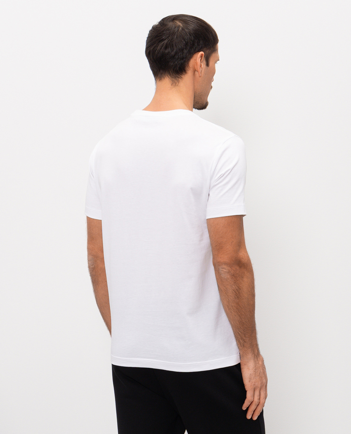 

White T-shirt with logo print Trussardi