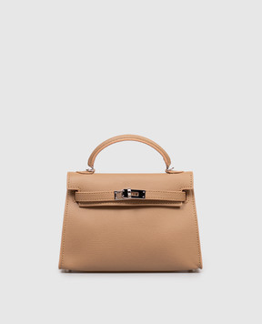 Babe Pay Pls Brown leather satchel bag 06509