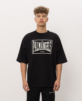 Palm Angels Black Vintage Box T-shirt with print PAMAA003JR004