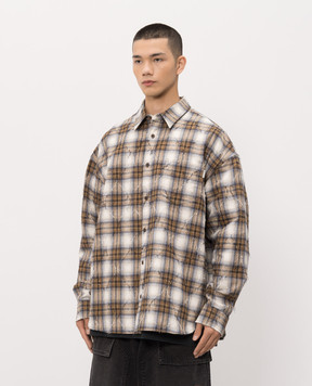 Juun.j Brown checkered shirt JC6264P50A