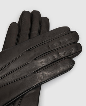 Sermoneta Gloves Black leather gloves B27TOUCH