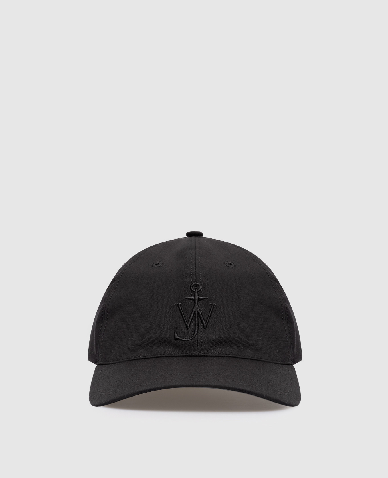 

Black cap with monogram embroidery JW Anderson