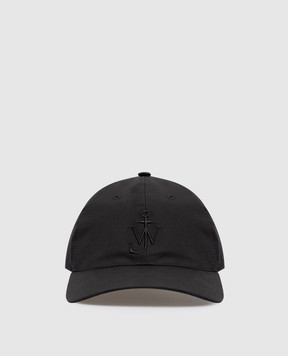 JW Anderson Black cap with monogram embroidery AC0417FA0485m