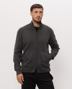 C.P. Company Gray cardigan with wool MKN708A110149A