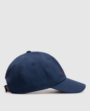 Brunello Cucinelli Blue cap with embroidery M252D9850