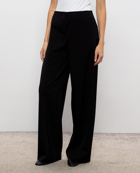 The Row Farah black wool and cashmere pants R000595W4675