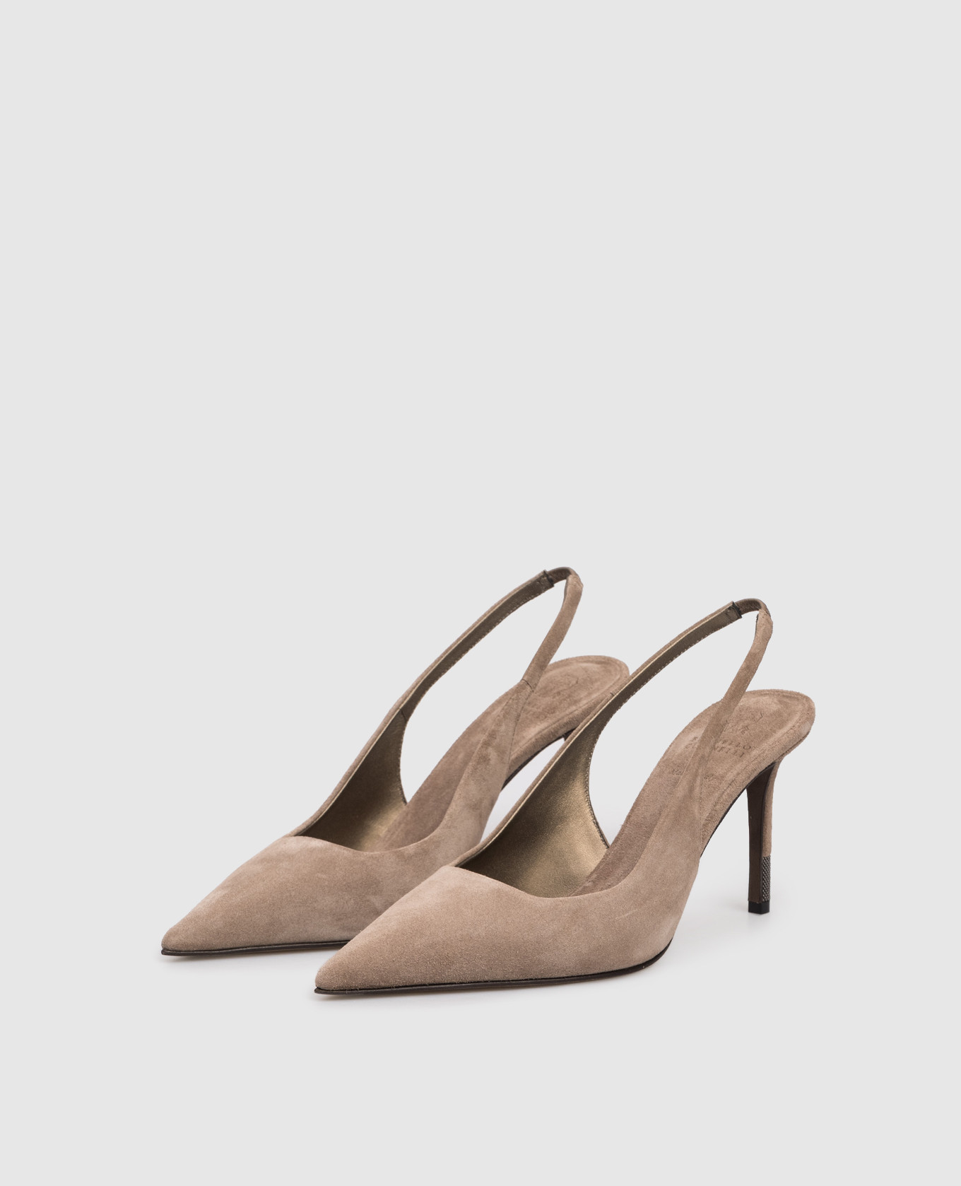 

Brown suede slingbacks Brunello Cucinelli
