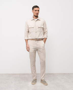 Marco Pescarolo Beige wool shirt NEXT5318