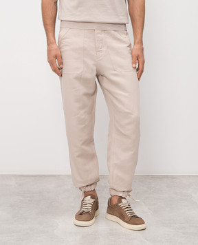 Brunello Cucinelli Beige linen pants MH255S2470