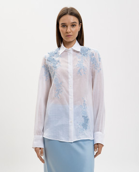 Ermanno Scervino White shirt with embroidery D482K340APTUG