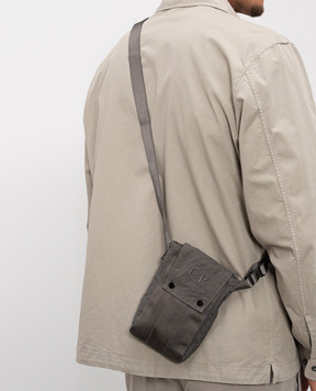 C.P. Company Plain Paper Touch Gray Phone Bag MAC157A110188M