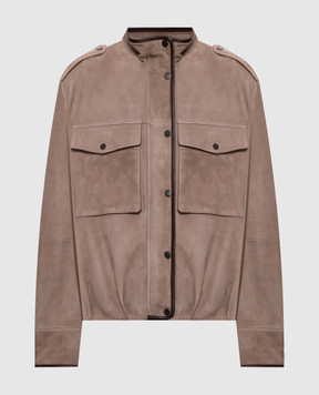 Brunello Cucinelli Brown suede jacket MPCAI7787