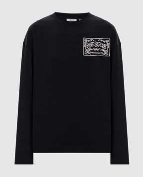 Off-White Black long sleeve with logo embroidery 2FB00555T
