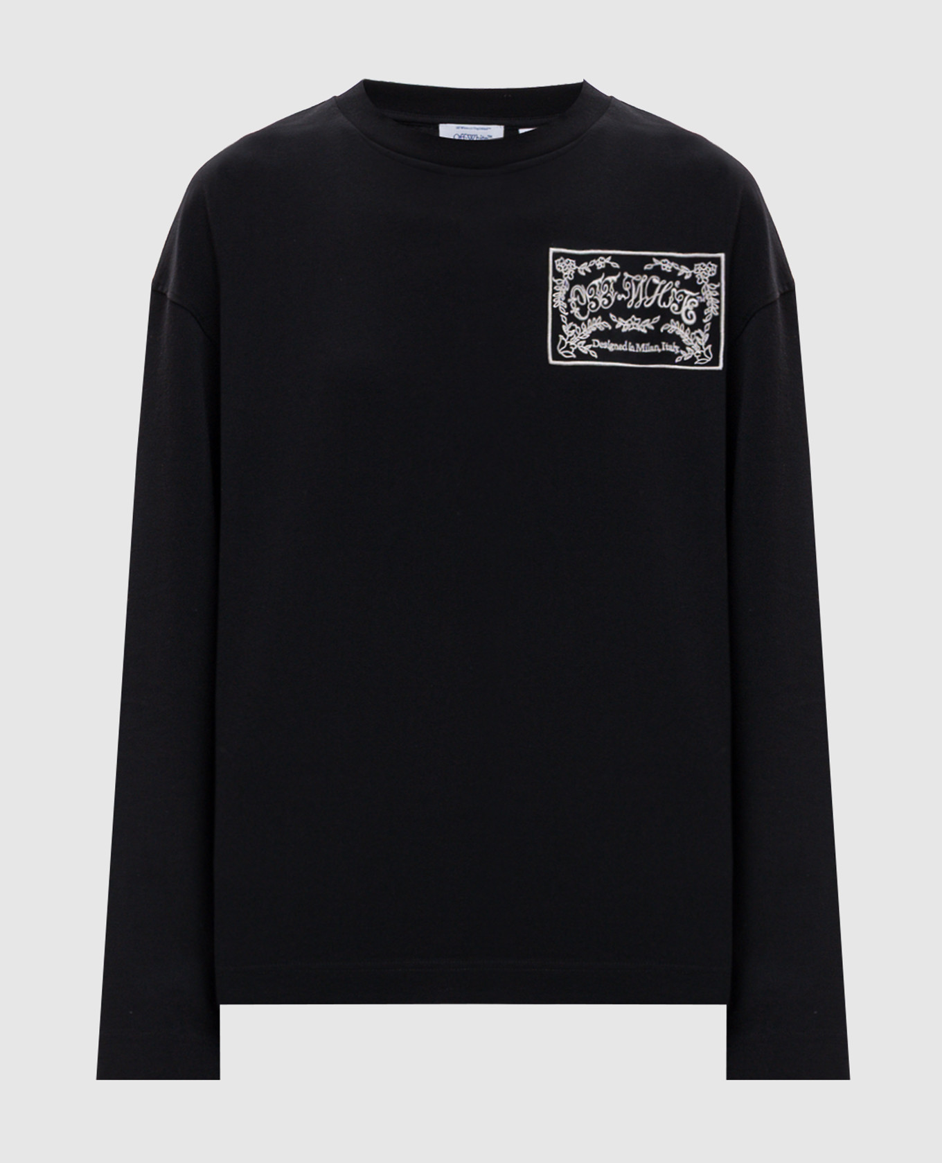 Black long sleeve with logo embroidery Off-White